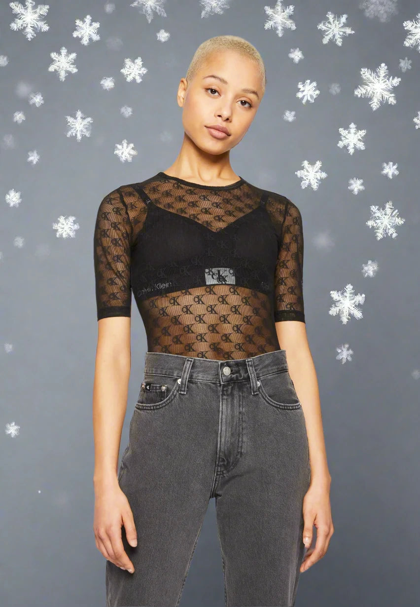 Calvin Klein | Ck96 Lace Bodysuit | Black