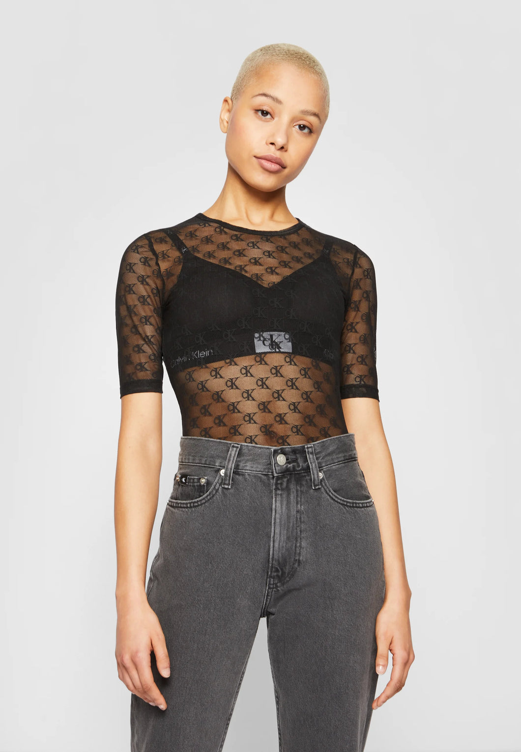 Calvin Klein | Ck96 Lace Bodysuit | Black
