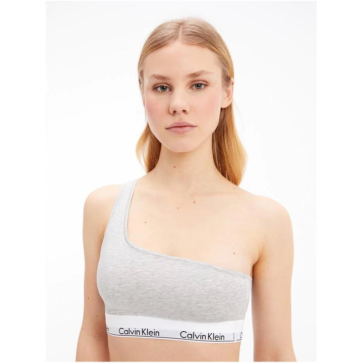 Calvin Klein | One Shoulder Bralette Modern Cotton | Grey