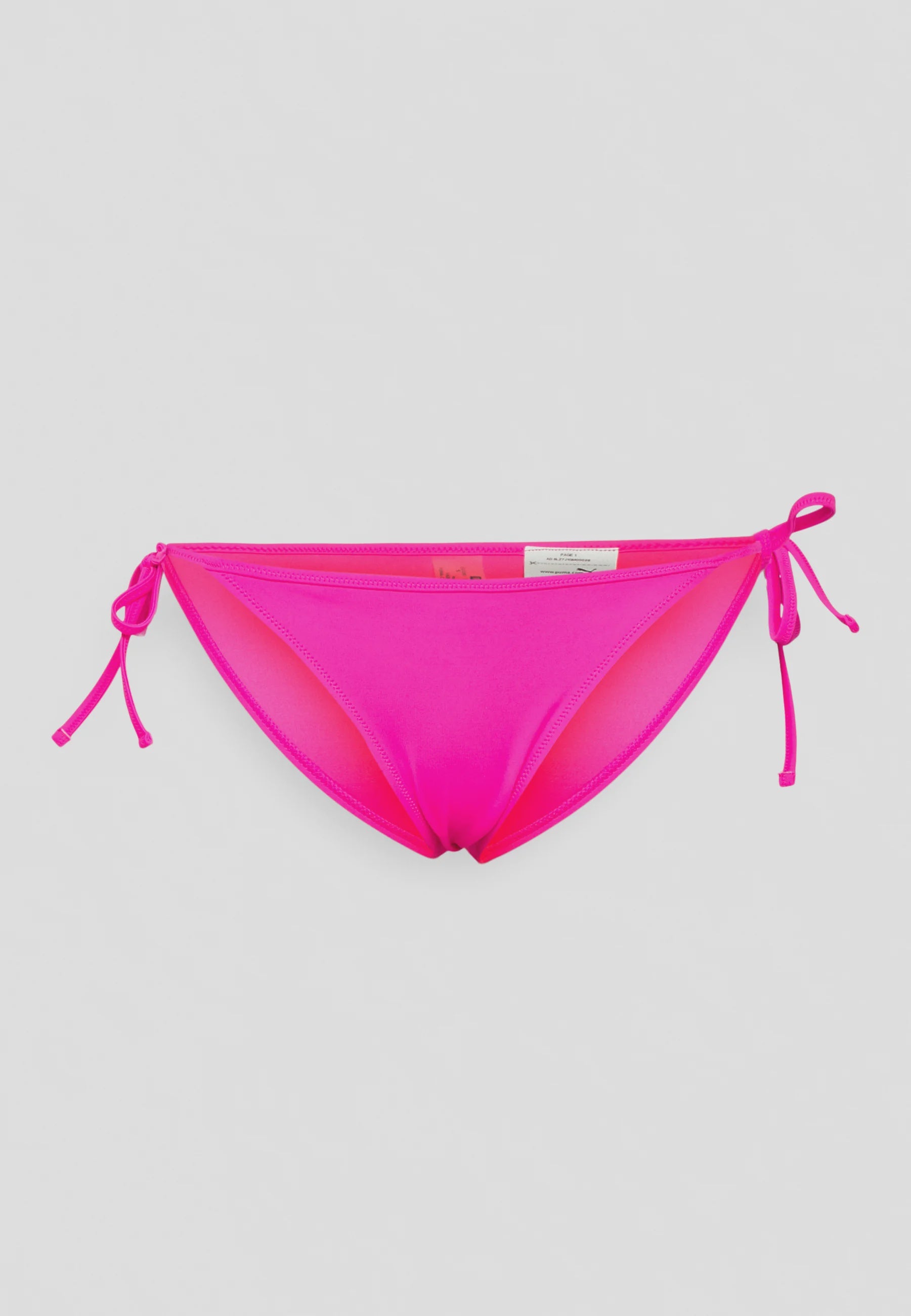 Puma | Tie Side Bikini Bottom | Neon Pink