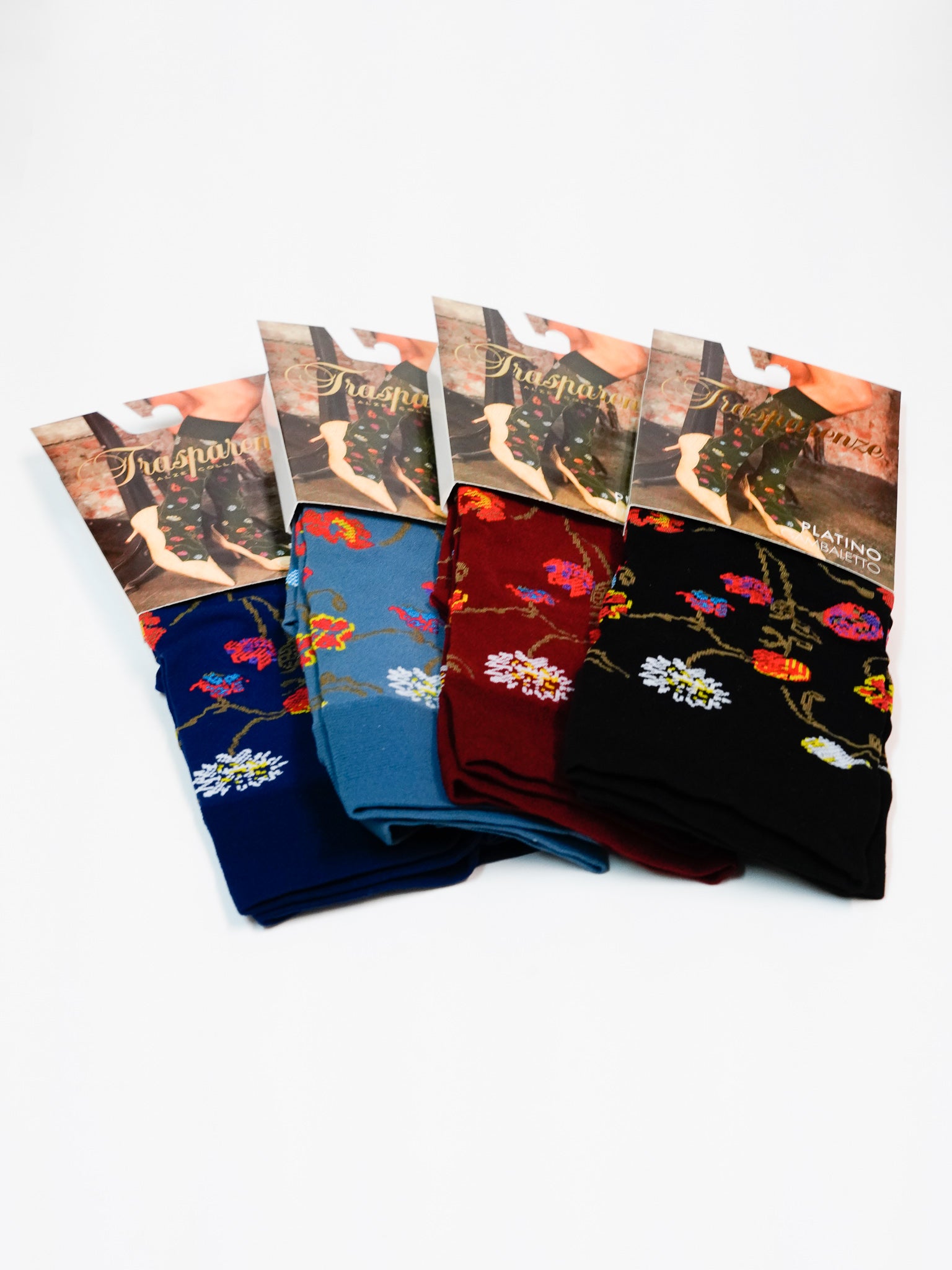 Trasparenze Platino Floral Knee High Socks