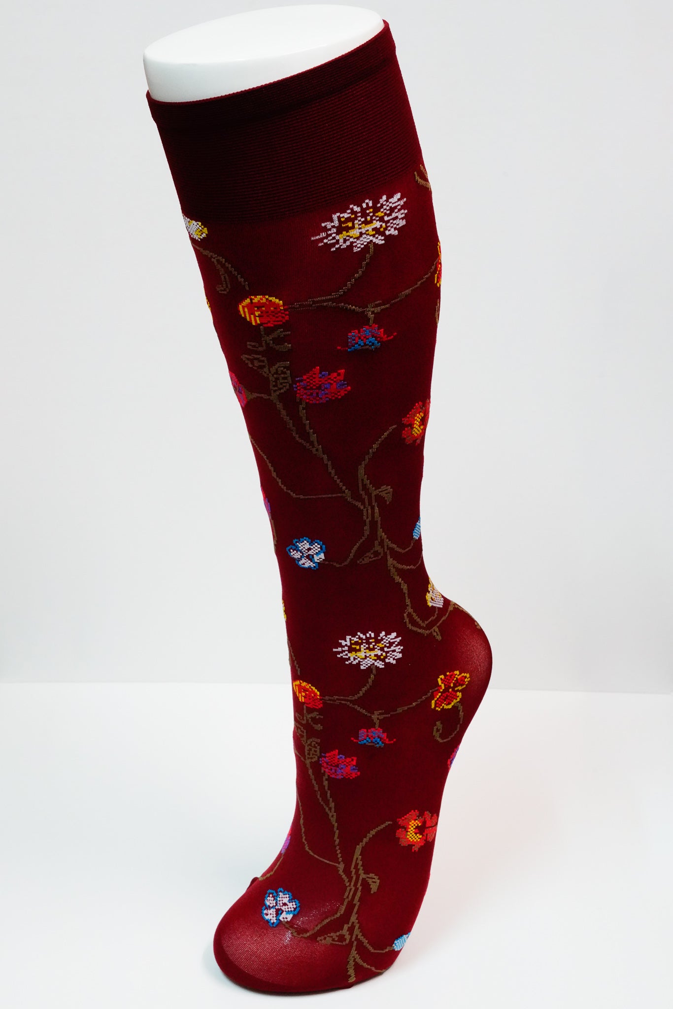 Trasparenze Platino Floral Knee High Socks