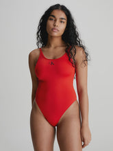 Load image into Gallery viewer, Calvin Klein | Monogram Swimsuit | Cajun Red
