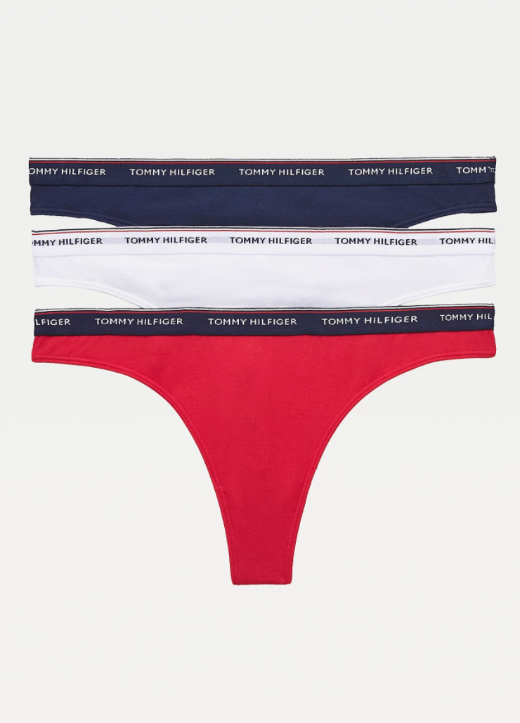 Pack of 3 thongs in stretch cotton Tommy Hilfiger