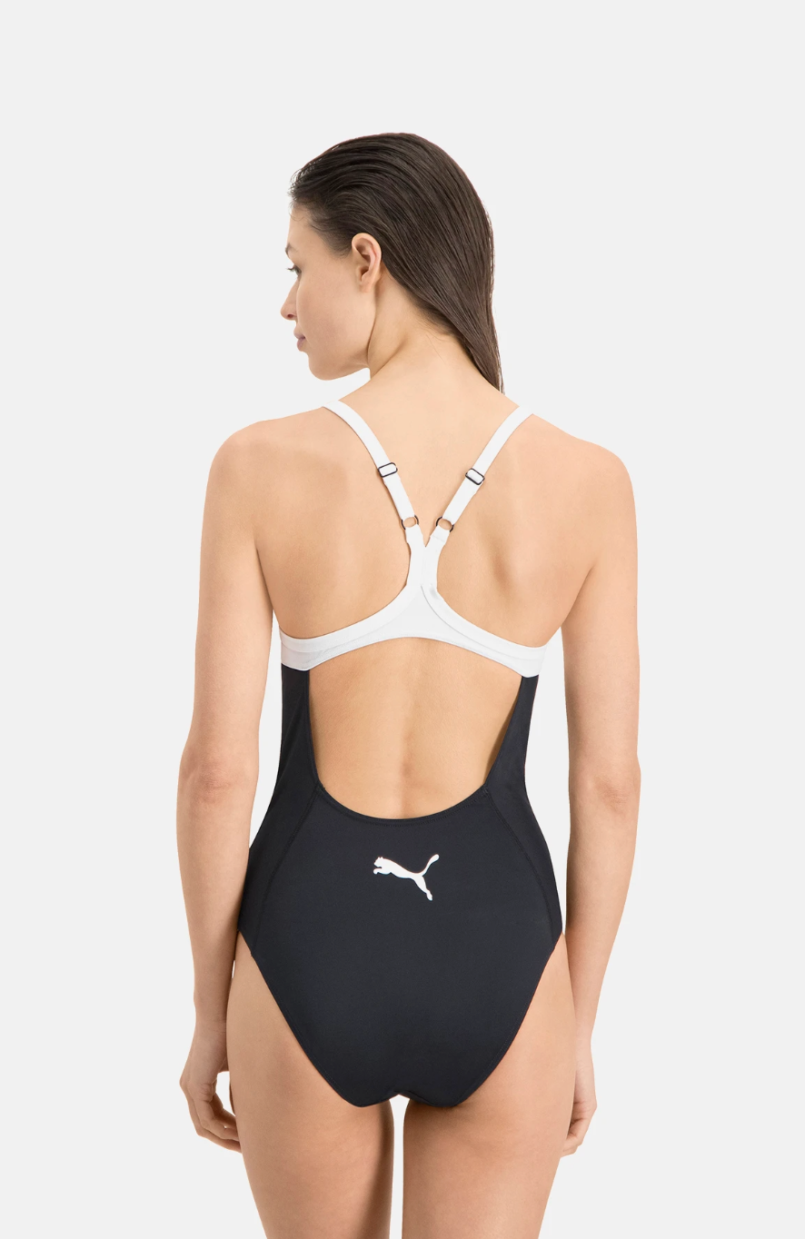 Puma | High Neck Racerback Swimsuit