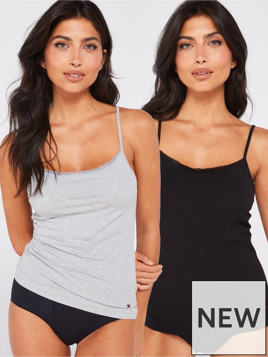 Tommy Hilfiger | 2 Pack Cami | Black & Grey