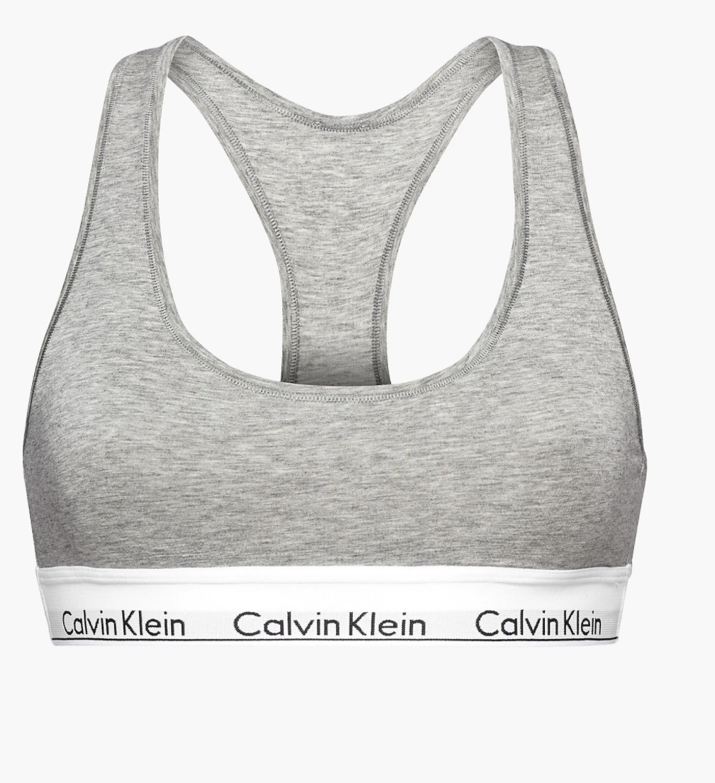 Calvin Klein | Modern Cotton Unlined Bralette | Grey