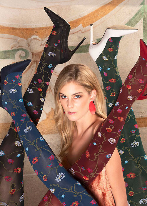 Trasparenze Platino Floral Knee High Socks